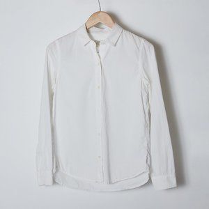 Current/ Elliott White Long Sleeve Button-Down Shirt